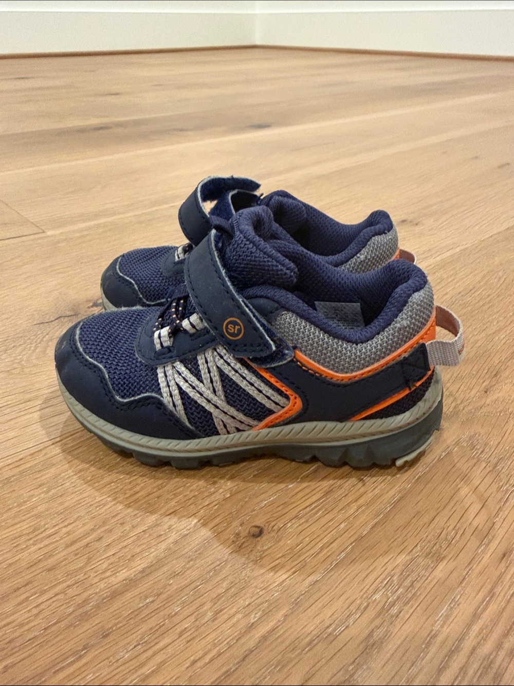 Stride Rite Navy and Orange Kids' Athletic Sneakers